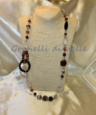 COLLANA artigianale. GRANELLI DI STELLE. CREAZIONI VENDITA NEGOZIO, BIJOUX ARTIGIANALI: ANELLI, BRACCIALI, COLLANE, ORECCHINI, CIONDOLI, SEGNALIBRI, ACCESSORI CERIMONIA, PARURE