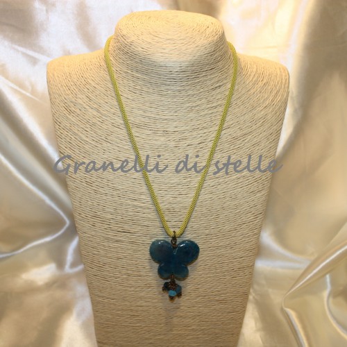 COLLANA artigianale. GRANELLI DI STELLE. CREAZIONI VENDITA NEGOZIO, BIJOUX ARTIGIANALI: ANELLI, BRACCIALI, COLLANE, ORECCHINI, CIONDOLI, SEGNALIBRI, ACCESSORI CERIMONIA, PARURE