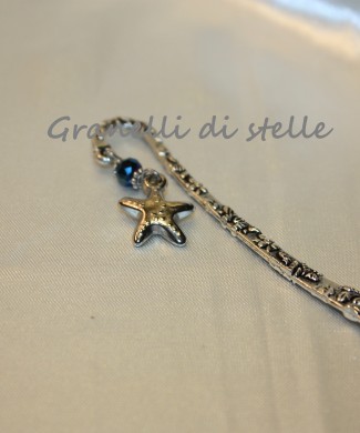 SEGNALIBRO artigianale. GRANELLI DI STELLE. CREAZIONI VENDITA NEGOZIO, BIJOUX ARTIGIANALI: ANELLI, BRACCIALI, COLLANE, ORECCHINI, CIONDOLI, SEGNALIBRI, ACCESSORI CERIMONIA, PARURE