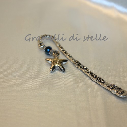 SEGNALIBRO artigianale. GRANELLI DI STELLE. CREAZIONI VENDITA NEGOZIO, BIJOUX ARTIGIANALI: ANELLI, BRACCIALI, COLLANE, ORECCHINI, CIONDOLI, SEGNALIBRI, ACCESSORI CERIMONIA, PARURE