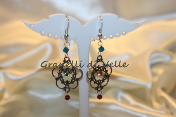 ORECCHINI artigianali. GRANELLI DI STELLE. CREAZIONI VENDITA NEGOZIO, BIJOUX ARTIGIANALI: ANELLI, BRACCIALI, COLLANE, ORECCHINI, CIONDOLI, SEGNALIBRI, ACCESSORI CERIMONIA, PARURE