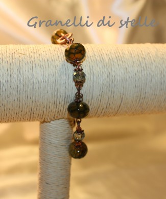 Bracciale artigianale. GRANELLI DI STELLE. CREAZIONI VENDITA NEGOZIO, BIJOUX ARTIGIANALI: ANELLI, BRACCIALI, COLLANE, ORECCHINI, CIONDOLI, SEGNALIBRI, ACCESSORI CERIMONIA, PARURE