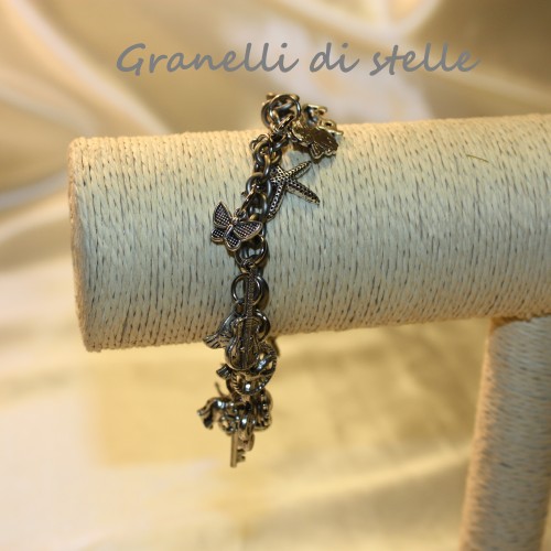 Bracciale artigianale. GRANELLI DI STELLE. CREAZIONI VENDITA NEGOZIO, BIJOUX ARTIGIANALI: ANELLI, BRACCIALI, COLLANE, ORECCHINI, CIONDOLI, SEGNALIBRI, ACCESSORI CERIMONIA, PARURE