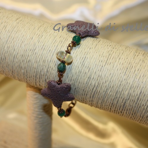 Bracciale artigianale. GRANELLI DI STELLE. CREAZIONI VENDITA NEGOZIO, BIJOUX ARTIGIANALI: ANELLI, BRACCIALI, COLLANE, ORECCHINI, CIONDOLI, SEGNALIBRI, ACCESSORI CERIMONIA, PARURE