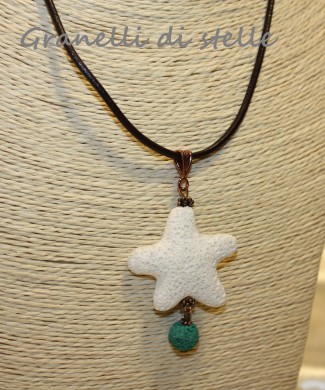 COLLANA artigianale. GRANELLI DI STELLE. CREAZIONI VENDITA NEGOZIO, BIJOUX ARTIGIANALI: ANELLI, BRACCIALI, COLLANE, ORECCHINI, CIONDOLI, SEGNALIBRI, ACCESSORI CERIMONIA, PARURE